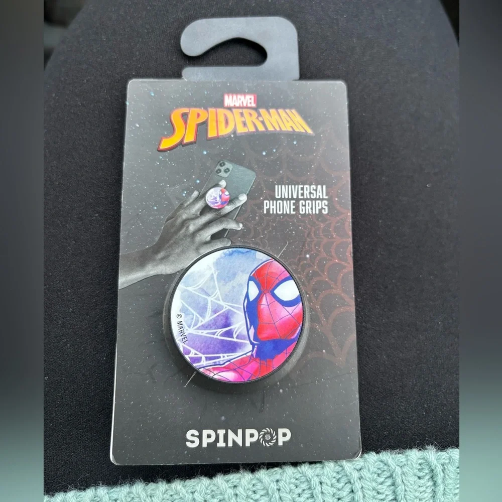 NWT MARVEL OFFICIAL Spiderman Universal Phone Grip by Spin-Pop!